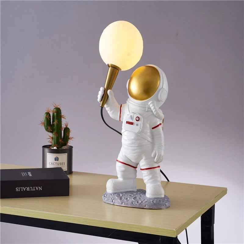 Premium Cartoon Astronaut Table Lamp – 1-Light Resin Design for Kids' Bedrooms