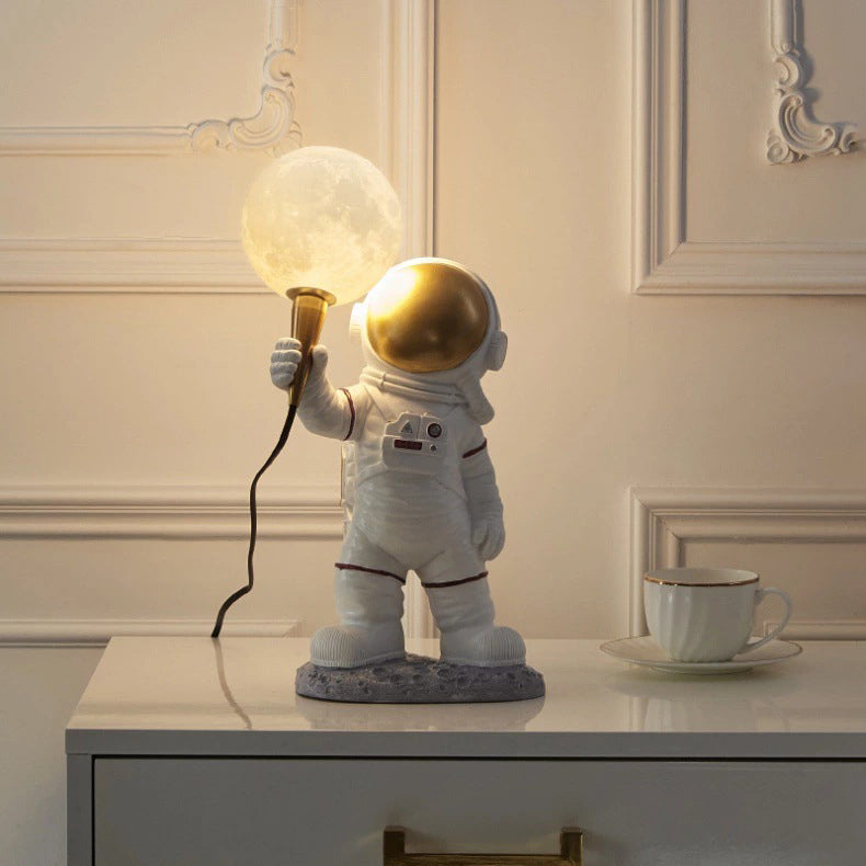 Premium Cartoon Astronaut Table Lamp – 1-Light Resin Design for Kids' Bedrooms