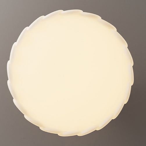 French Round Iron LED Semi-Flush Mount Ceiling Light