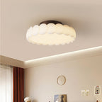 French Round Iron LED Semi-Flush Mount Ceiling Light