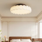 French Round Iron LED Semi-Flush Mount Ceiling Light