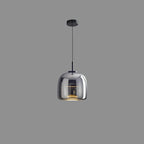 Scandinavian Copper Glass LED Pendant Light for Living Room