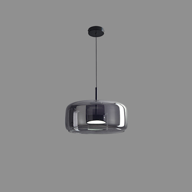 Scandinavian Copper Glass LED Pendant Light for Living Room