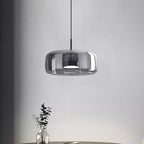 Scandinavian Copper Glass LED Pendant Light for Living Room