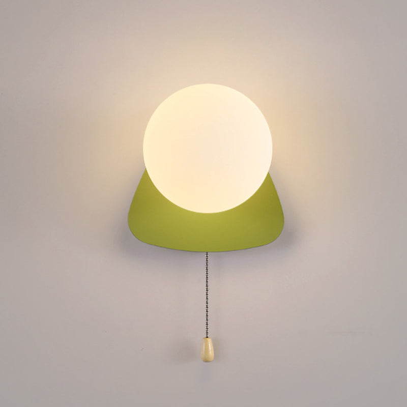 Contemporary Geometric Iron and Glass 1-Light Wall Sconce