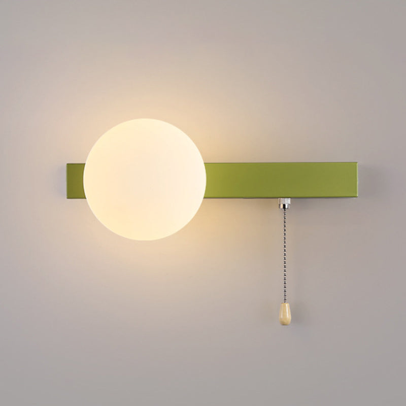 Contemporary Geometric Iron and Glass 1-Light Wall Sconce