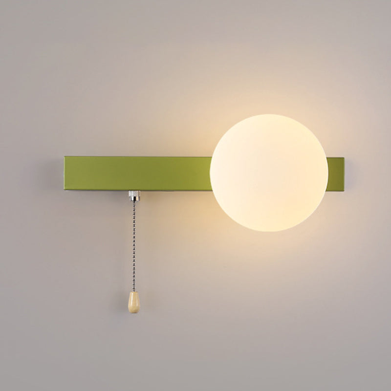 Contemporary Geometric Iron and Glass 1-Light Wall Sconce