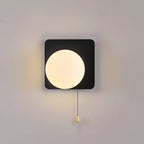Contemporary Geometric Iron and Glass 1-Light Wall Sconce