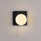 Contemporary Geometric Iron and Glass 1-Light Wall Sconce