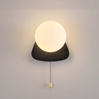 Contemporary Geometric Iron and Glass 1-Light Wall Sconce