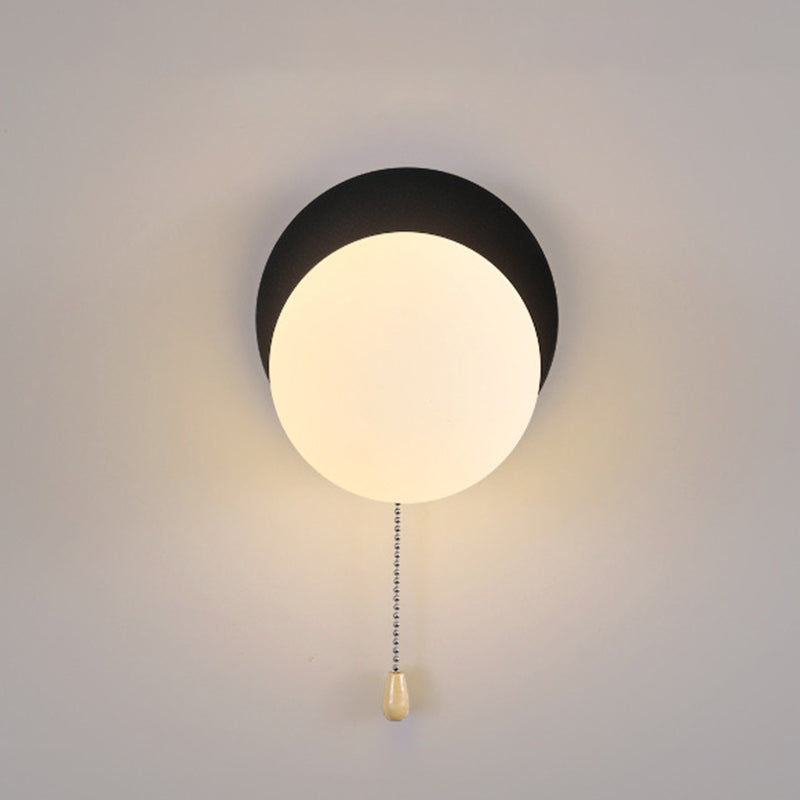 Contemporary Geometric Iron and Glass 1-Light Wall Sconce