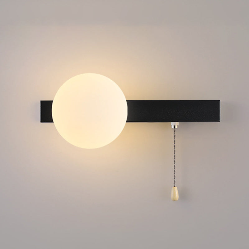 Contemporary Geometric Iron and Glass 1-Light Wall Sconce