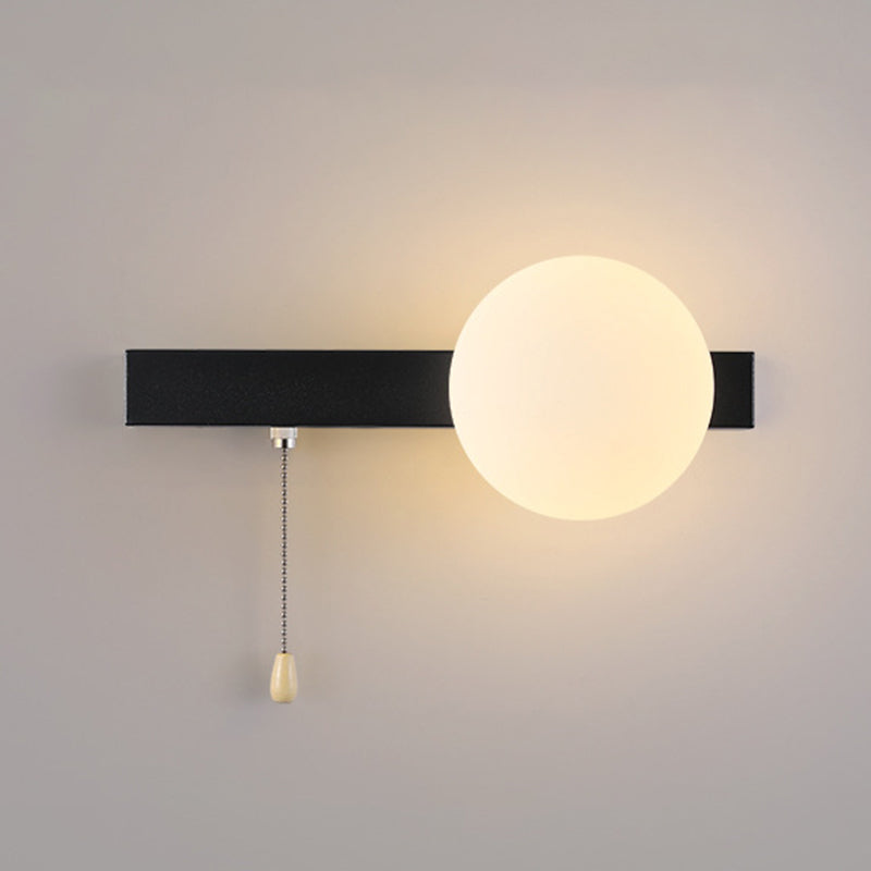Contemporary Geometric Iron and Glass 1-Light Wall Sconce