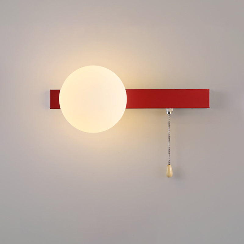 Contemporary Geometric Iron and Glass 1-Light Wall Sconce