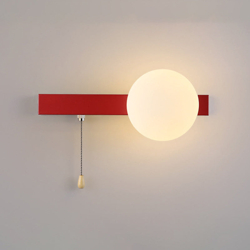 Contemporary Geometric Iron and Glass 1-Light Wall Sconce