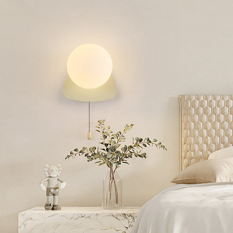 Contemporary Geometric Iron and Glass 1-Light Wall Sconce