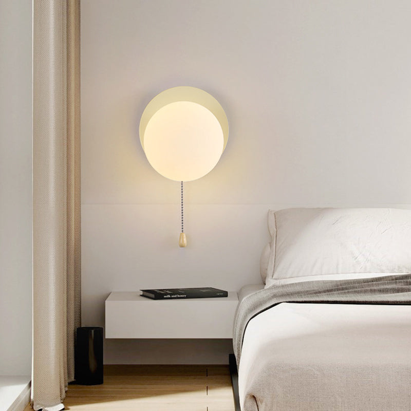 Contemporary Geometric Iron and Glass 1-Light Wall Sconce