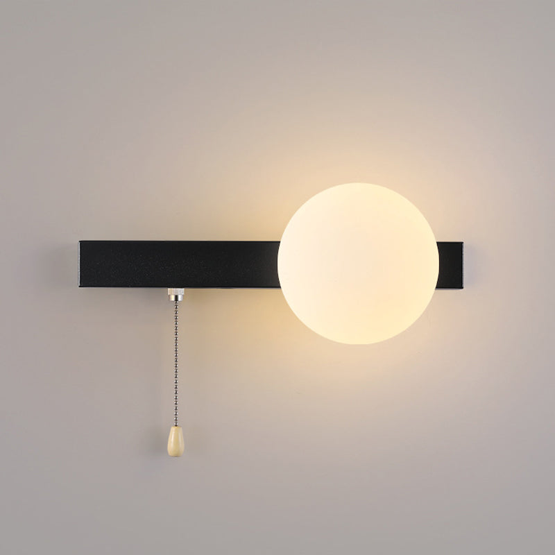 Contemporary Geometric Iron and Glass 1-Light Wall Sconce
