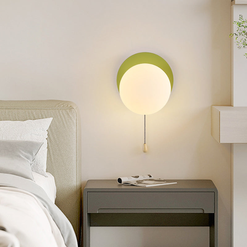 Contemporary Geometric Iron and Glass 1-Light Wall Sconce