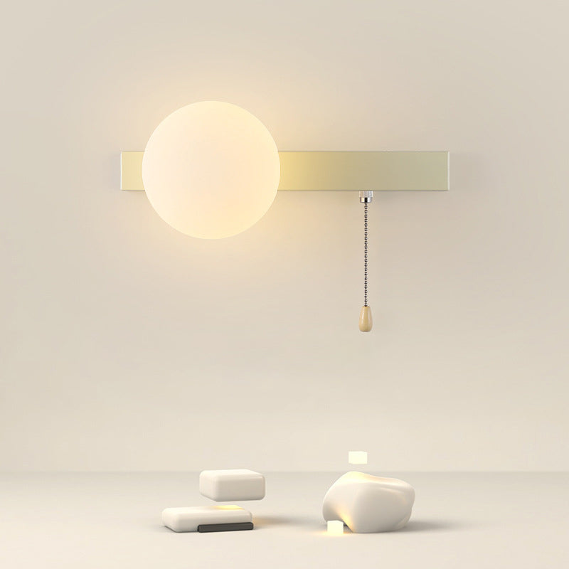 Contemporary Geometric Iron and Glass 1-Light Wall Sconce