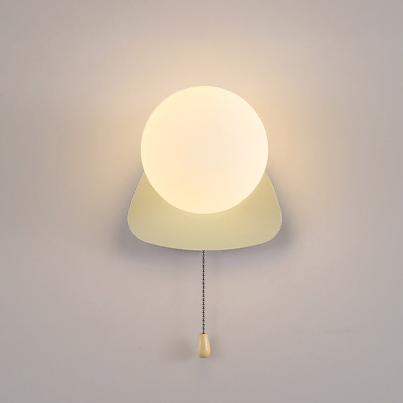 Contemporary Geometric Iron and Glass 1-Light Wall Sconce