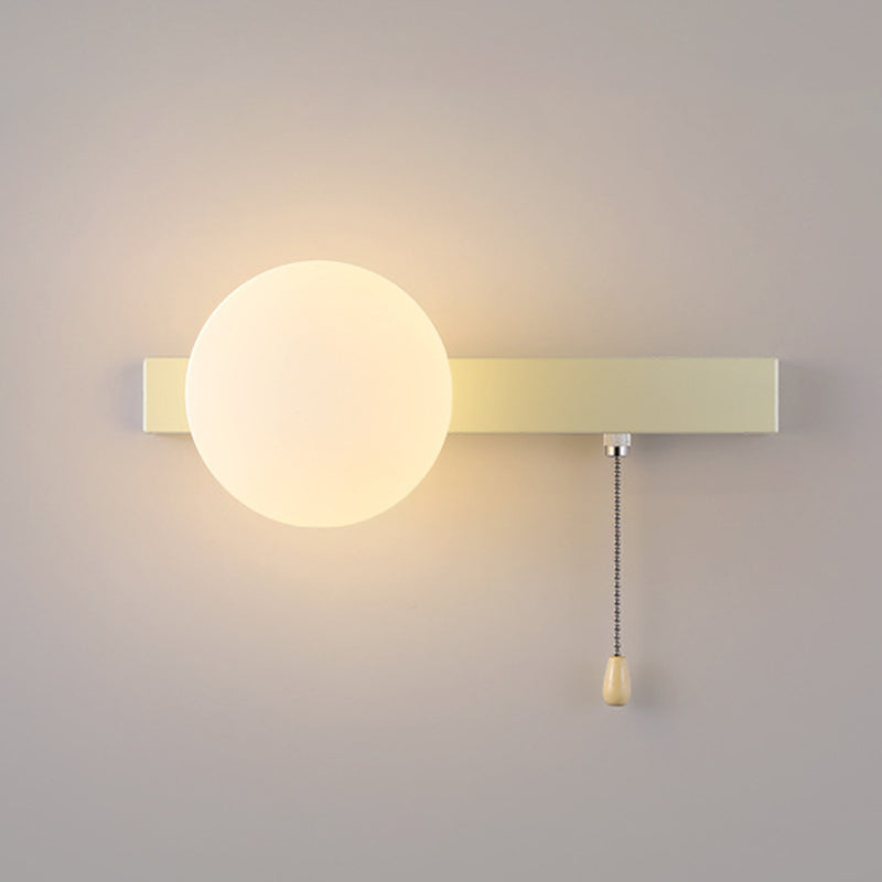 Contemporary Geometric Iron and Glass 1-Light Wall Sconce