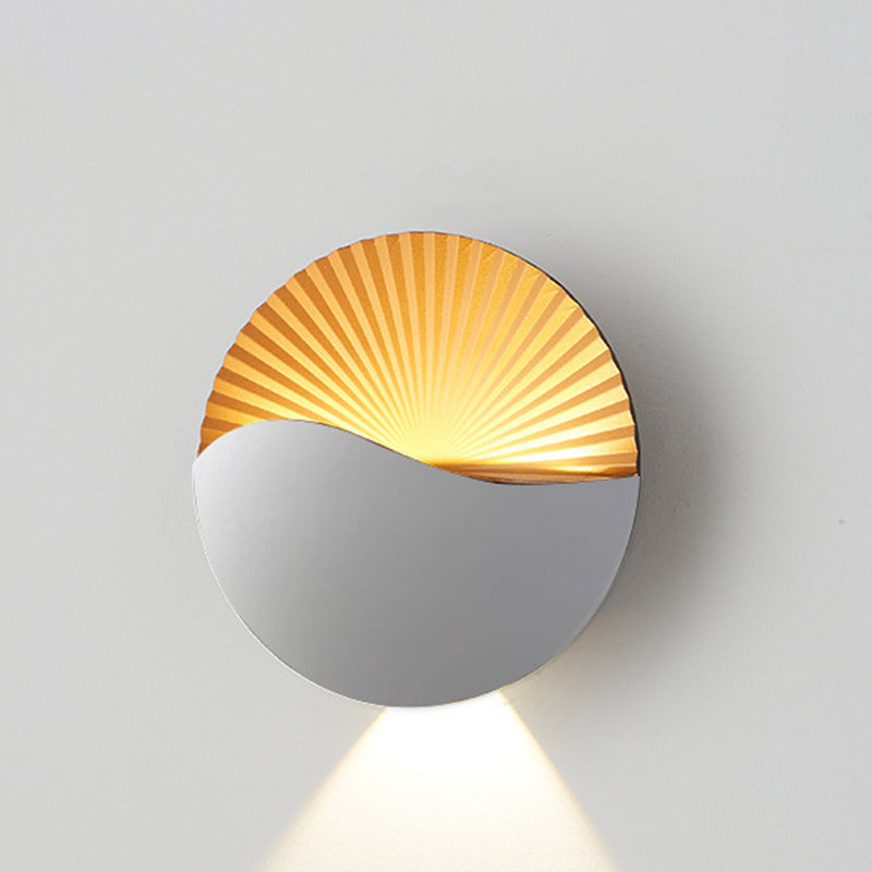 Premium Waterproof Round Metal & Glass LED Wall Sconce