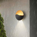 Premium Waterproof Round Metal & Glass LED Wall Sconce