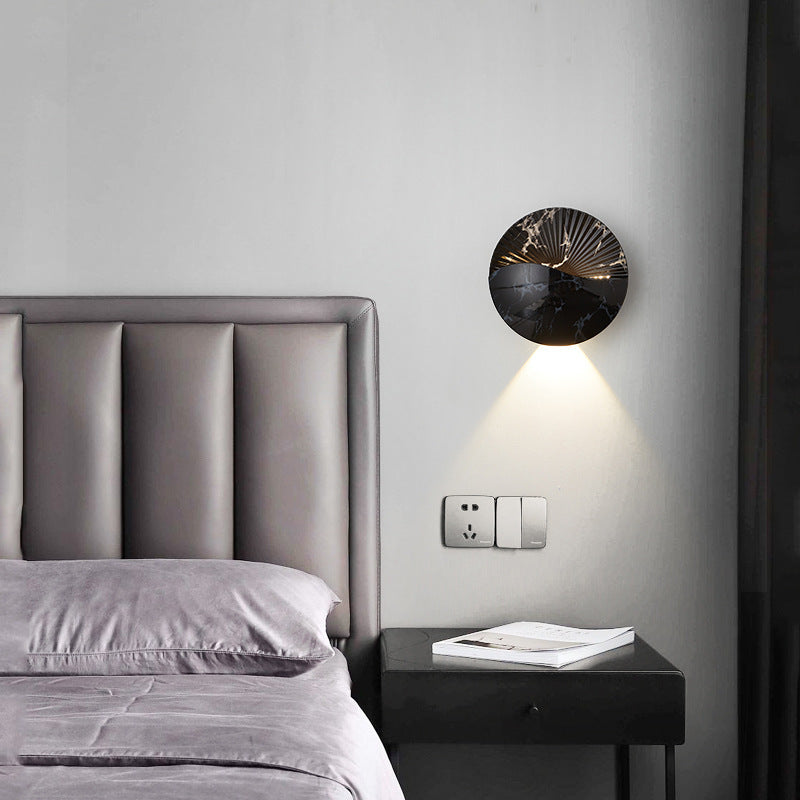 Premium Waterproof Round Metal & Glass LED Wall Sconce
