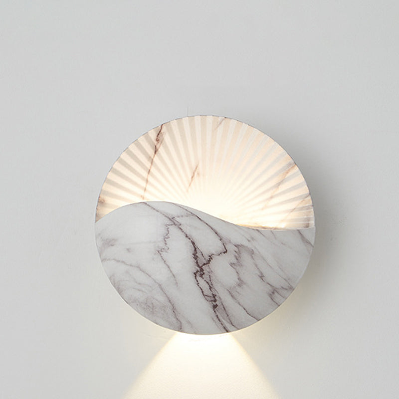 Premium Waterproof Round Metal & Glass LED Wall Sconce