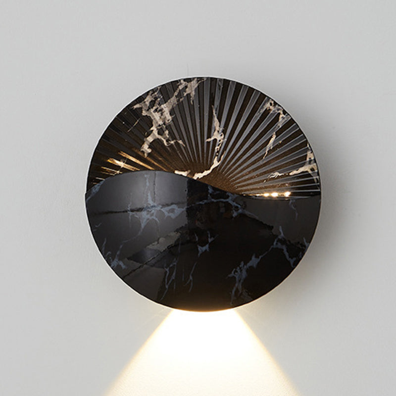 Premium Waterproof Round Metal & Glass LED Wall Sconce