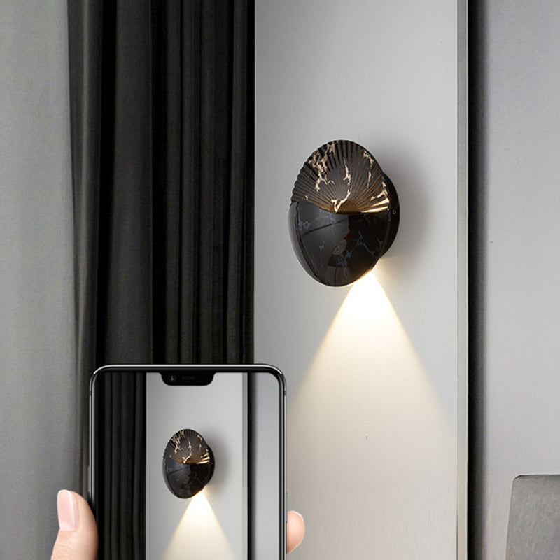 Premium Waterproof Round Metal & Glass LED Wall Sconce
