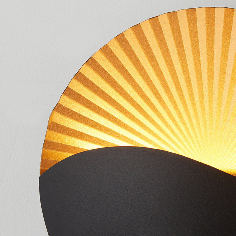 Premium Waterproof Round Metal & Glass LED Wall Sconce