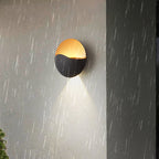 Premium Waterproof Round Metal & Glass LED Wall Sconce