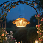 Rustic Waterproof Solar LED Mushroom Pendant Light