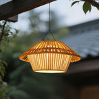 Rustic Waterproof Solar LED Mushroom Pendant Light