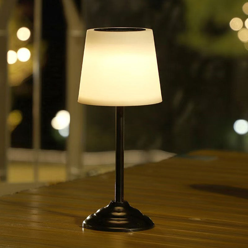 Nordic Waterproof Solar LED Round Outdoor Table Lamp