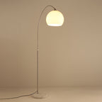 Minimalist Marble and Stainless Steel 1-Light Floor Lamp for Living Room