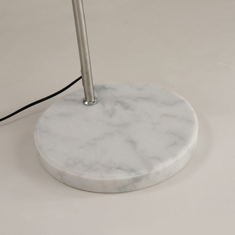 Minimalist Marble and Stainless Steel 1-Light Floor Lamp for Living Room