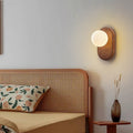Japanese Wood & Glass Wall Sconce