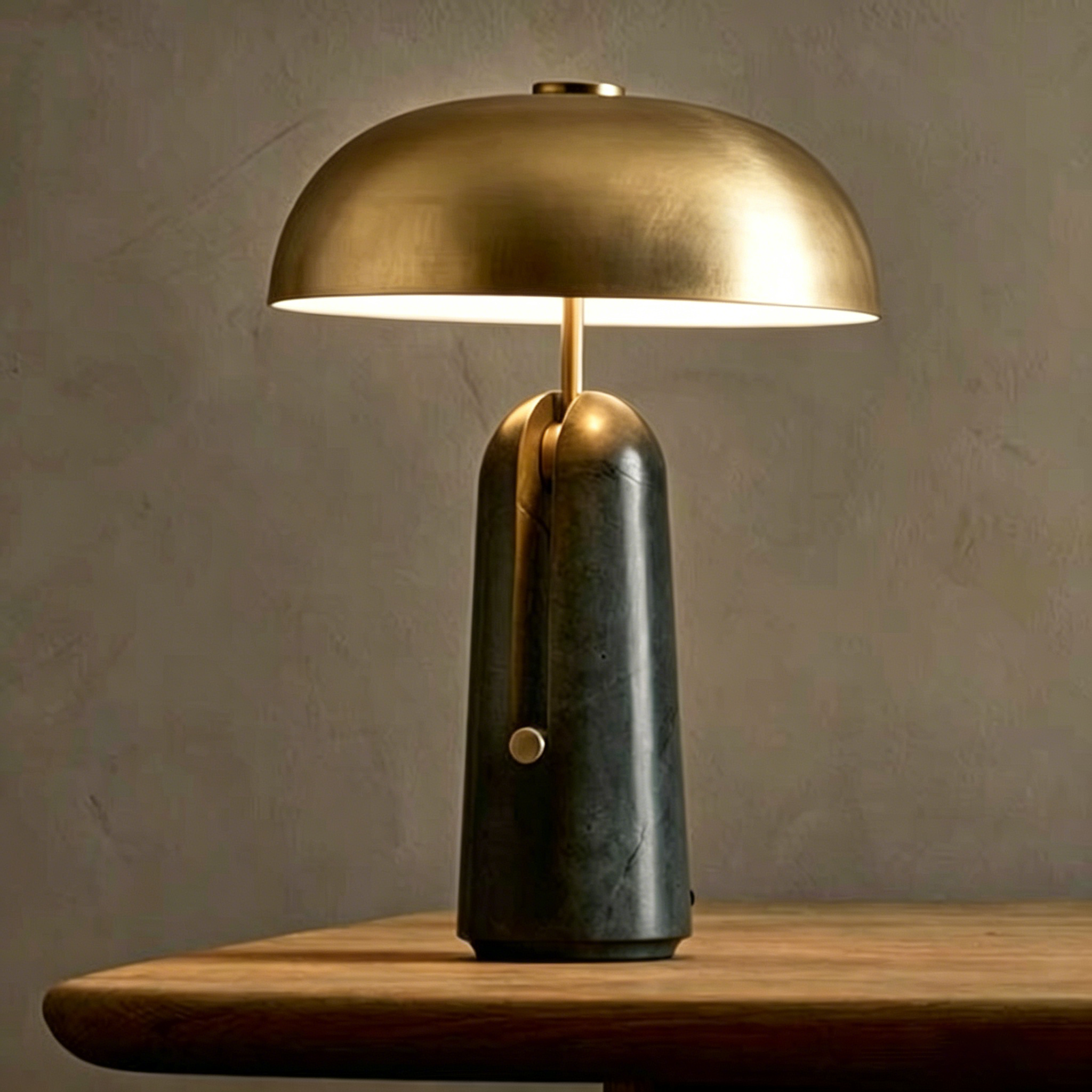 Japanese Iron Mushroom Table Lamp