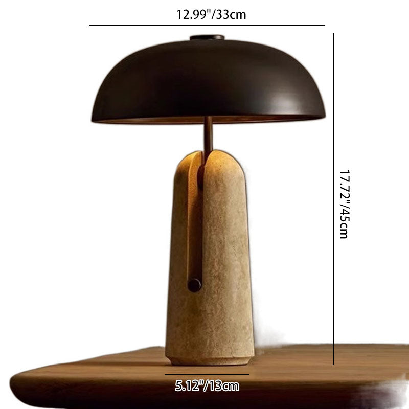 Japanese Iron Mushroom Table Lamp