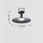 Modern Waterproof Aluminum Round 1-Light Semi-Flush Mount
