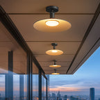 Modern Waterproof Aluminum Round 1-Light Semi-Flush Mount