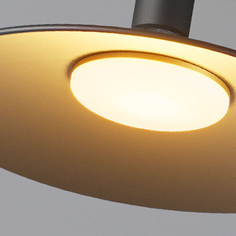 Modern Waterproof Aluminum Round 1-Light Semi-Flush Mount
