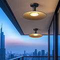 Modern Waterproof Aluminum Round 1-Light Semi-Flush Mount
