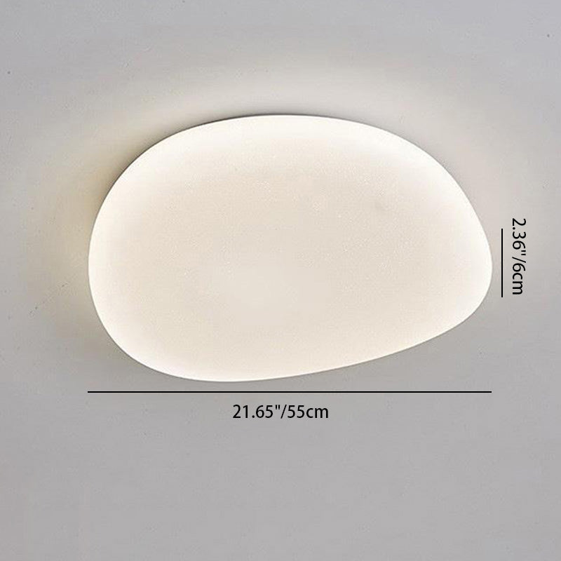 Minimalist Pebble Acrylic LED Flush Mount Ceiling Light for Bedroom