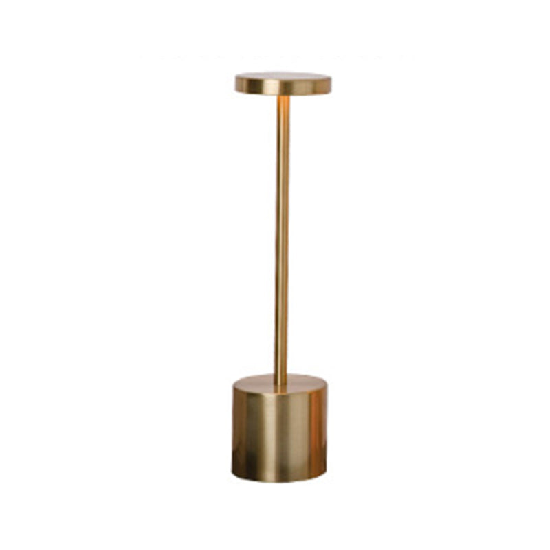 Contemporary Round Metal LED Table Lamp for Living Room