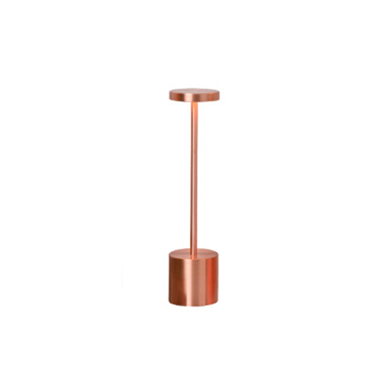 Contemporary Round Metal LED Table Lamp for Living Room