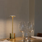 Contemporary Round Metal LED Table Lamp for Living Room